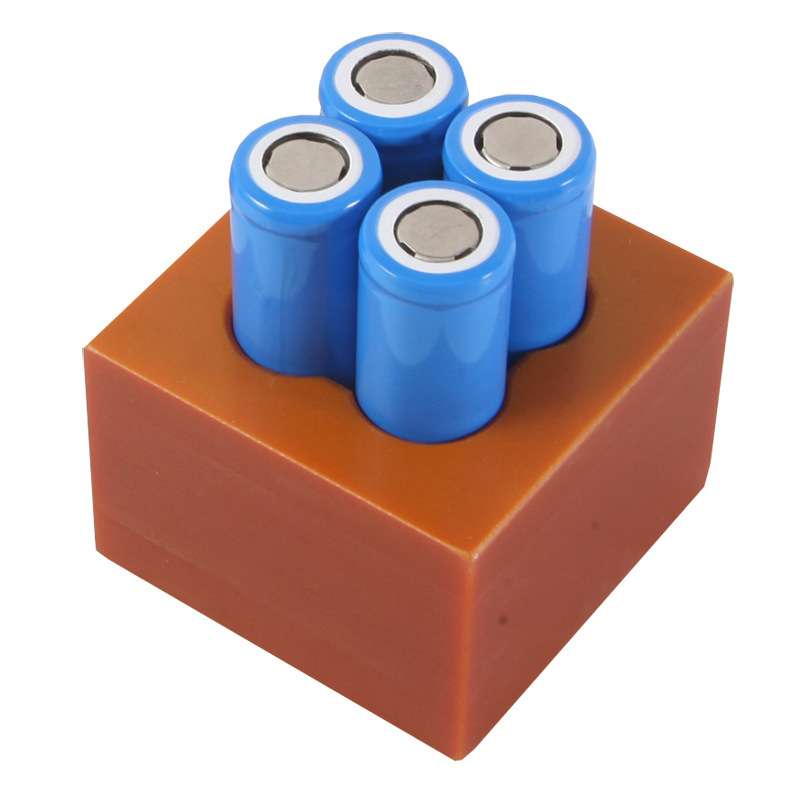 Fixation batterie lithium 18650 – support bakélite 4 emplacements